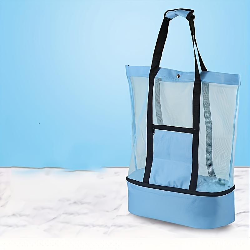 A Multifunctional Outdoor Travel Bag, Including A Toiletry Bag, Summer Items, and A Creative Mesh Beach Bag for Outdoor Trips.