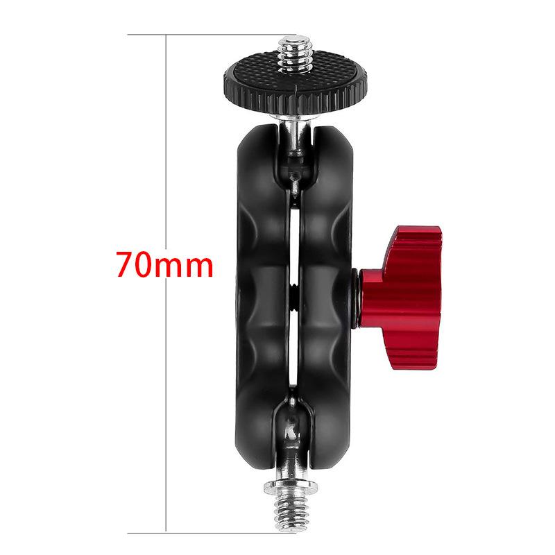 Super Clamp Camera Clamp Mount Monitor 360° Ballhead Magic Arm Double Ball Head Adapter for DSLR Camera/Gopro/LED Lights/phone