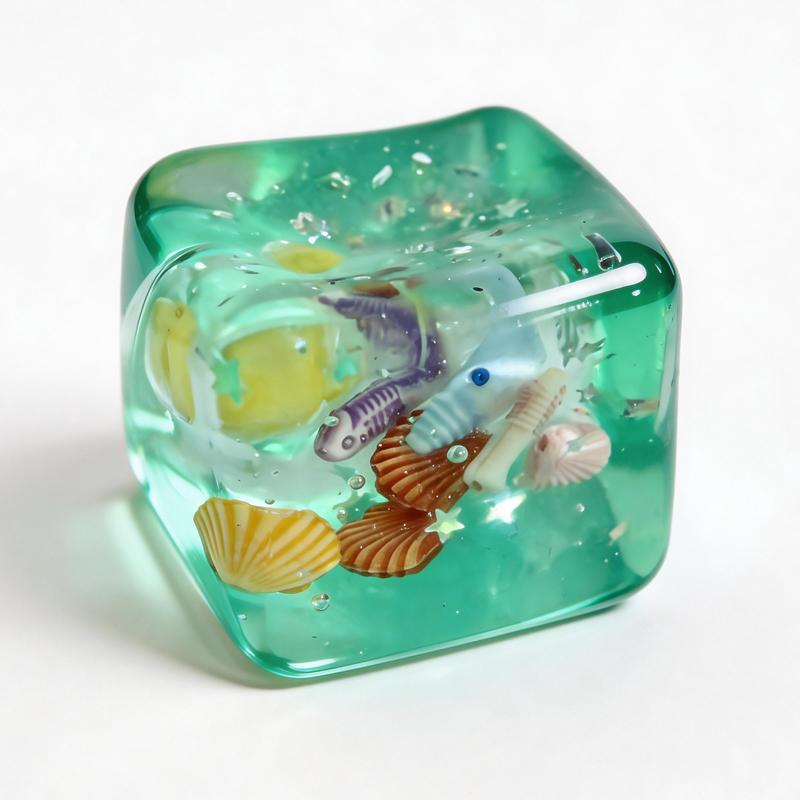Ocean Water Cube Squishy Toy Slow Rising Ocean Cube Squeeze Fidget Toy for Kids Adults Anxiety Relief Party Favors Birthday Gift