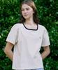 NONLOCAL Neckline Puff Sleeve T-Shirt - Cream