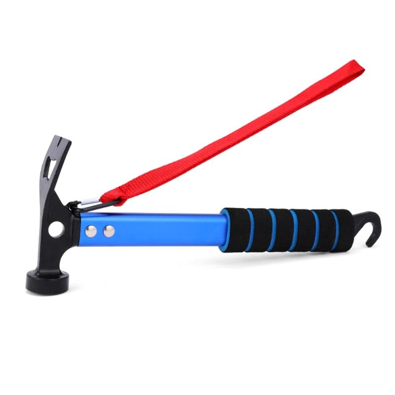 Multifunction Building Camping Hammer Outdoor Tent Stake Hammer with Aluminum Alloy Handle Stake Pullers Easy to Use