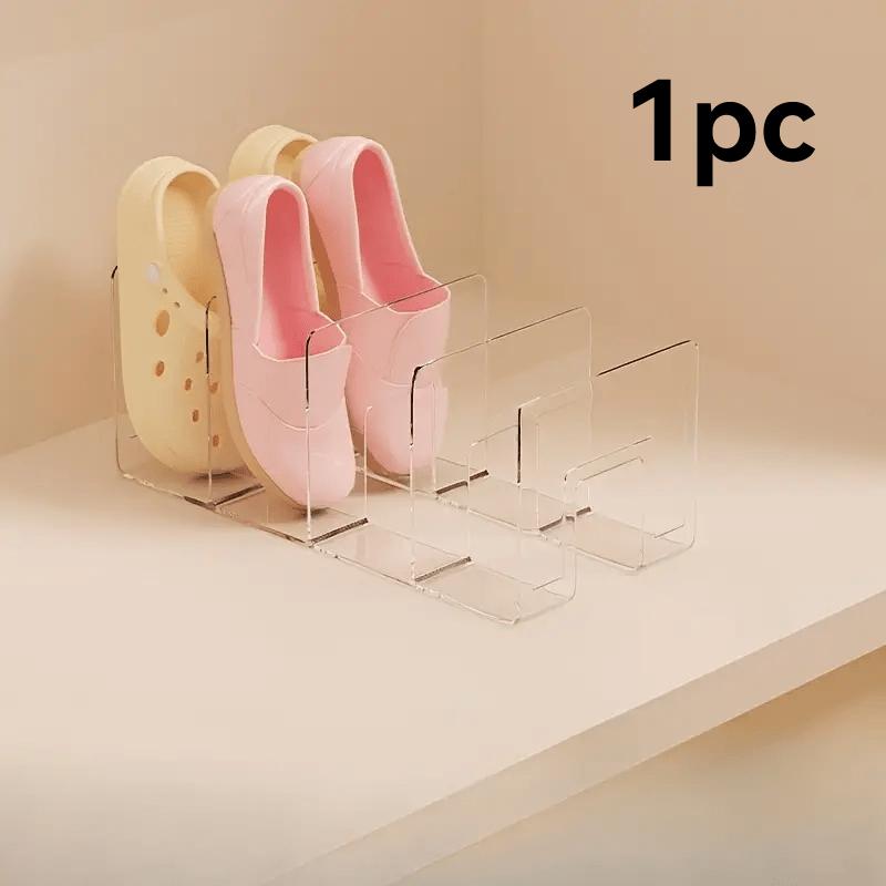 Прозрачная полка для обуви на 4 ячейки акриловая стойка для хранения обуви не требует питания подходит для различных типов комнат 3550₽
