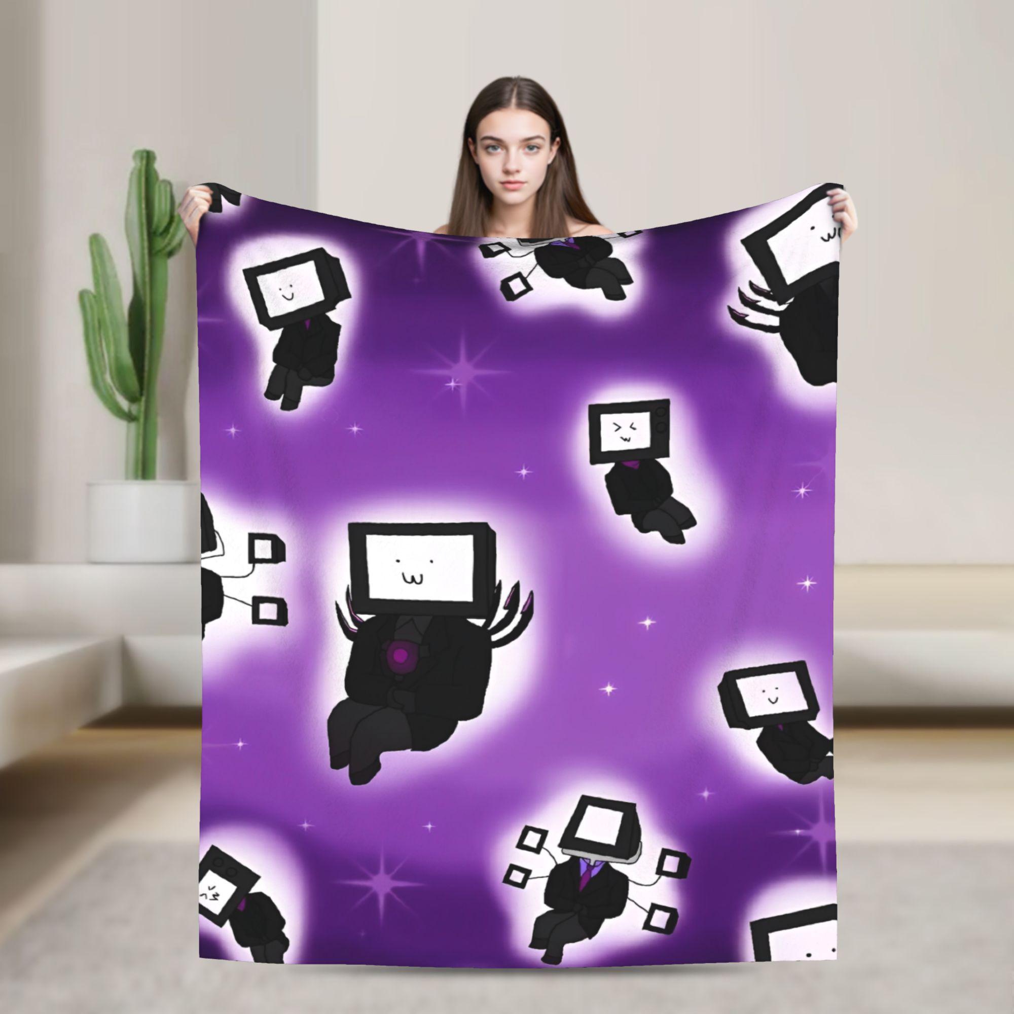 Skibidi Toilet Speakerman Blanket  Soft Aesthetic Plush Throw Blanket For Home Decor Airplane Travel Flannel Bedspread Bed Cover 30x40in