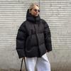 Casual Women Thicken Hooded Down Cotton Jacket Fashion Long Sleeve Lapel Snow Coat Lady Winter Chic Daily Warm Commute Wear