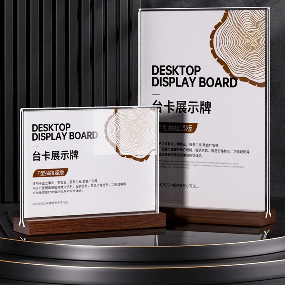 A4/A5/A6 Desk Display Stand Acrylic Menu Stand Holder Durable Price Label Display Rack Hotel