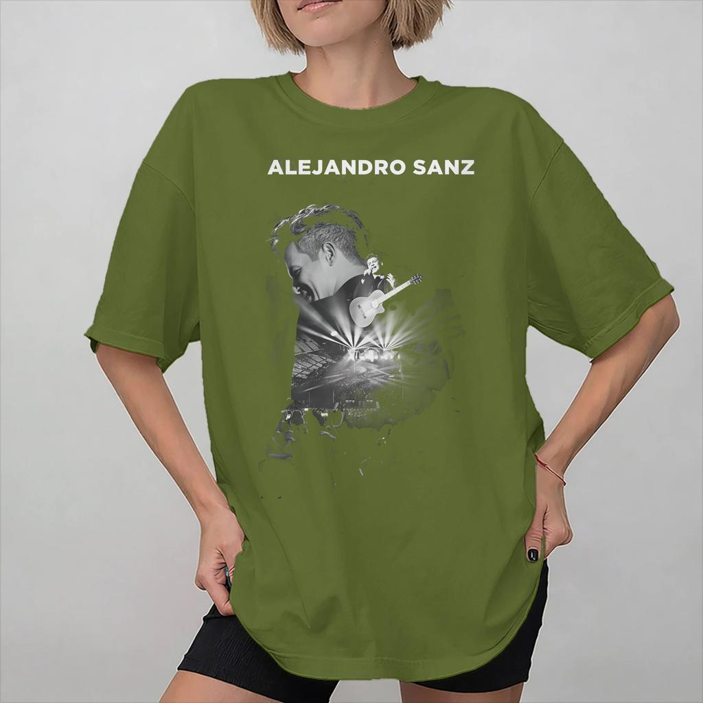 Alejandro Sanz 2026 Concert Tee Shirt for Unisex Women Graphic Printed T Shirts Cotton Clothing