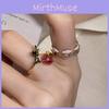 Vintage Floral Branch Ring For Women Stylish Geometric Design Adjustable Copper Jewelry
