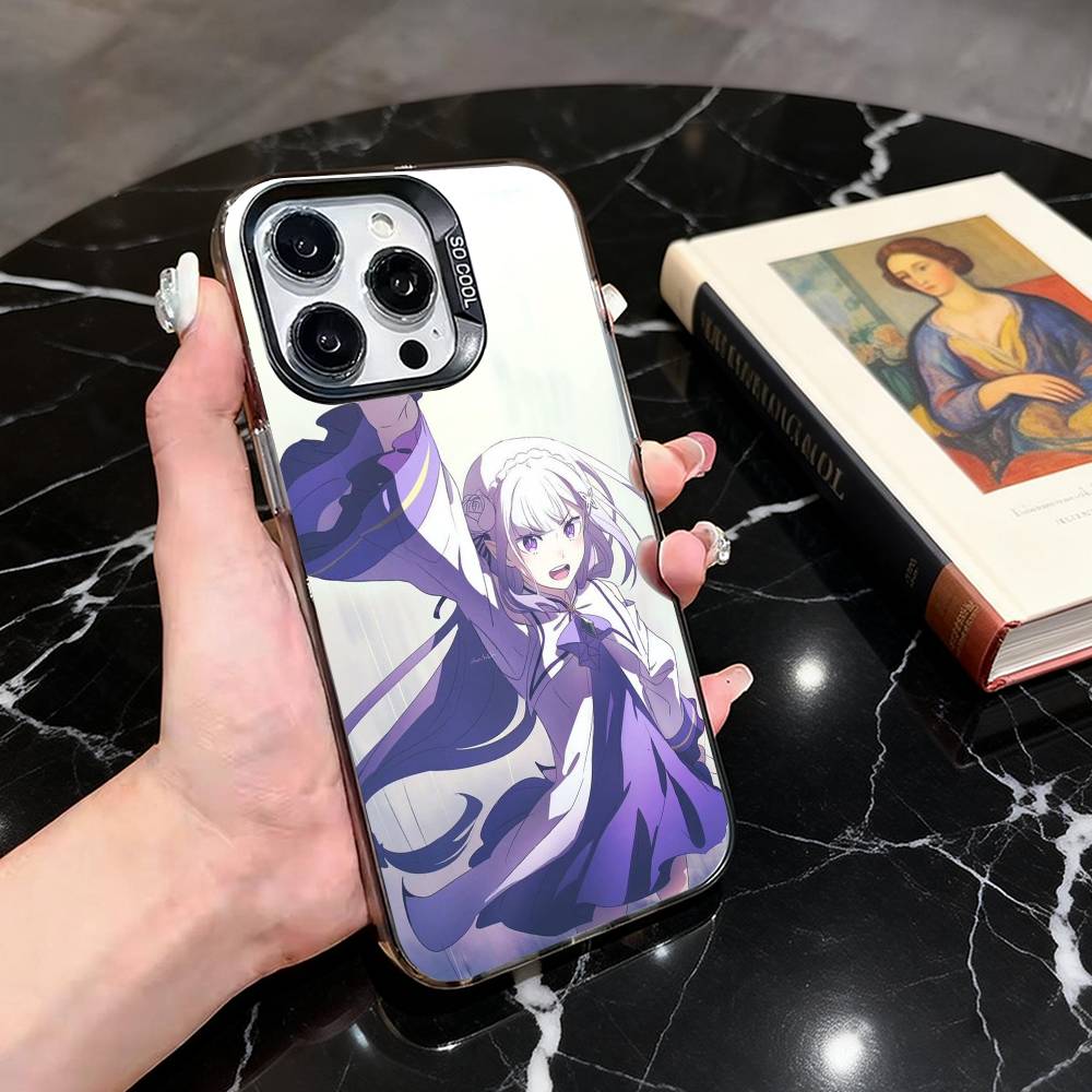 ReZero Starting Life in Another World Handyhülle Für iPhone 17,16,15,14,13,12,11 Plus,Pro Max,XS,Bunte Silberne Handyhülle