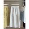 Women's High Waist Elastic Drawstring Wide Leg Pocket Solid Casual Long Pants