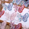 1Pcs Colourful Embroidered Butterfly Tulle Lace Trim PatchRepair DlY Hairpin Headdress Garme Sewing Decoration
