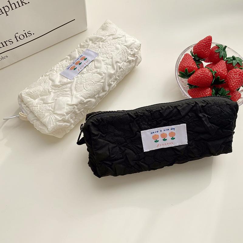 Large Storage Capacity Pen Bag Fashion Simple Classic Practical Girls Style