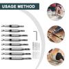 17pcs HSS Self Centering Hinge Drill Bit Set for Pilot Holes in Door Cabinet with 6mm Shank for Electric Drills