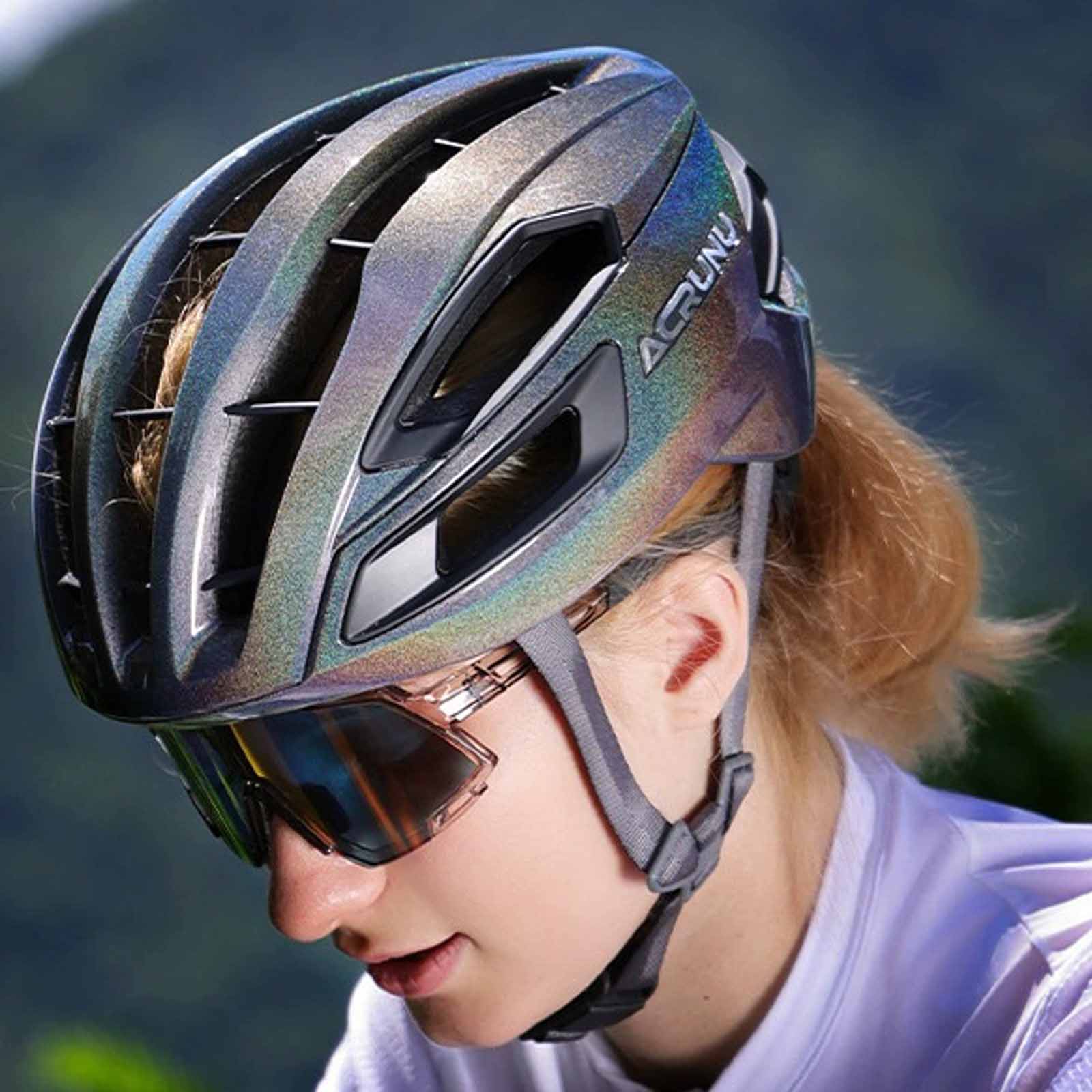 Road Bike Helmet, Lightweight One-Piece Molded  Helmet, Breathable Safety Cycling Cap for Men Women, Adjustable Fit Racing Gear