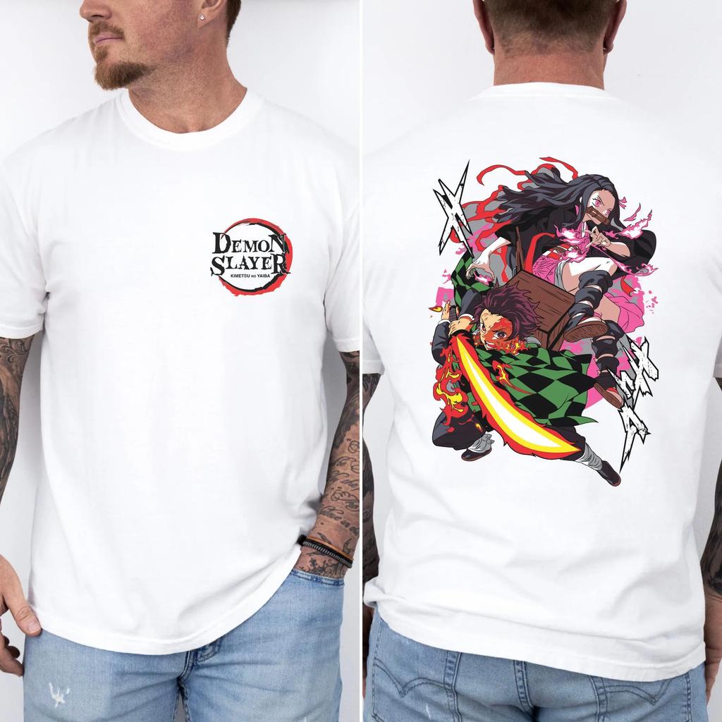 Tieko and Kanjirou Demon Slayer T-shirt Pillar Comic T-shirt for Demon Slayer Fans As A Gift Clothing for Anime Enthusiasts