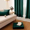 Plain Floor Cushion 50 X 50 Cm Panama Dark Green