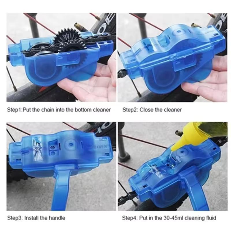 Chain Cleaner Cleaning Bicycle 3D Chain Brush Wash Tool Set Bike Protection Oil Bike Chain for Mountain Cycling Bike Accessories