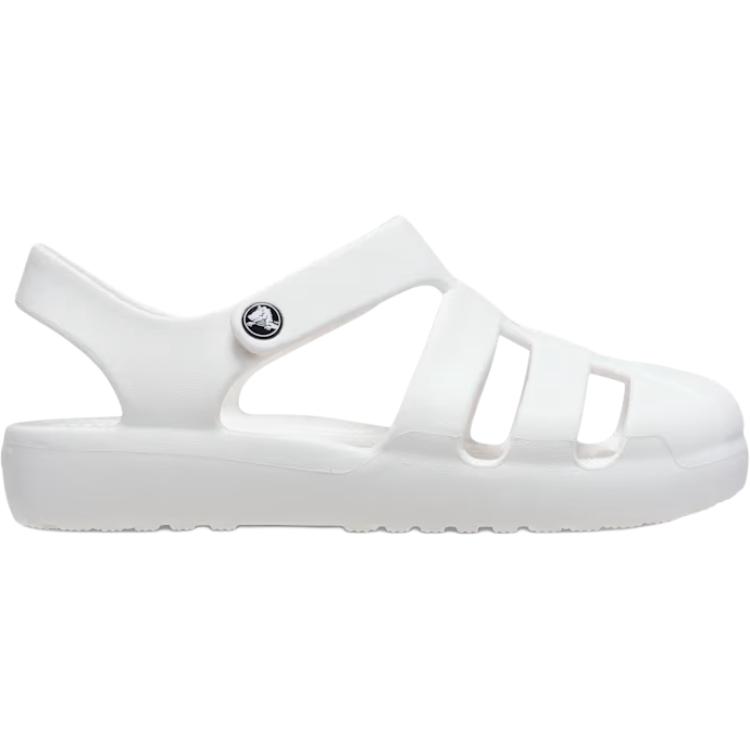 Crocs Classic Fisherman Anti Slip Wear Resistant Low Top Children's Sandals White Kids'