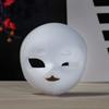 Maschera Integrale in PVC Bianca Maschera Fai-da-te in PVC con Corda per Festa Cosplay Mascherata