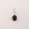Green Tourmaline Gemstone 925 Sterling Silver Jewelry Zircon Chain Pendant1.22" CZP-13-4