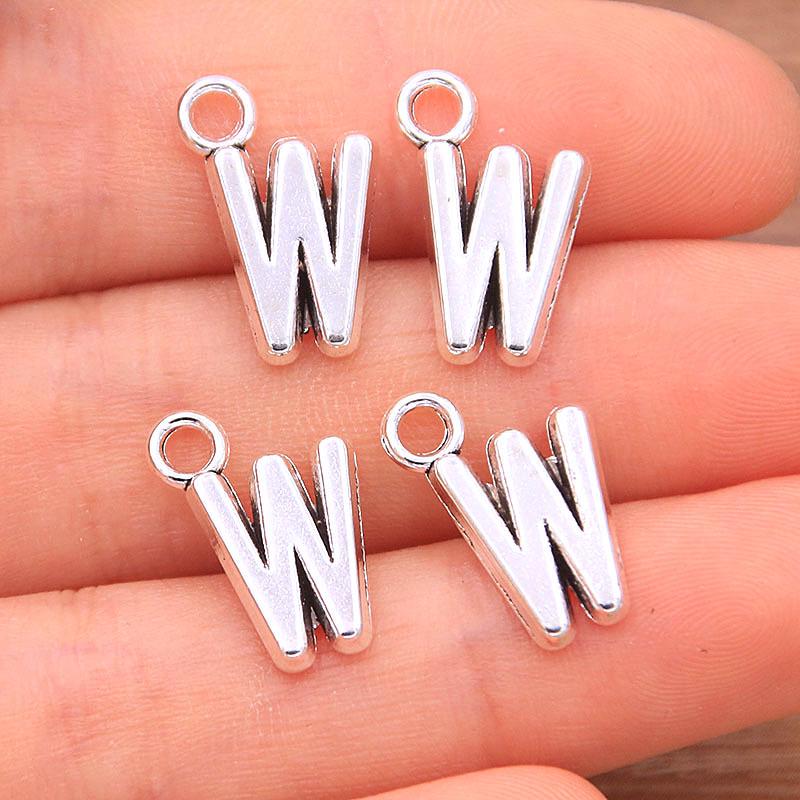 Zinc Alloy Alphabet Charms: 2 Colors, 26 Letter Pendants for Jewelry, Handbag, and Mobile Phone Accessories