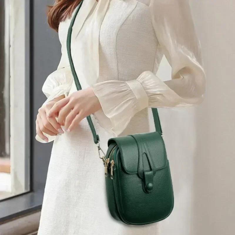 Vintage-Mode Kleine Schultertaschen für Frauen Retro PU Leder Crossbody Telefon Messenger Bag Handtasche Beutel Geldbörsen und Handtaschen