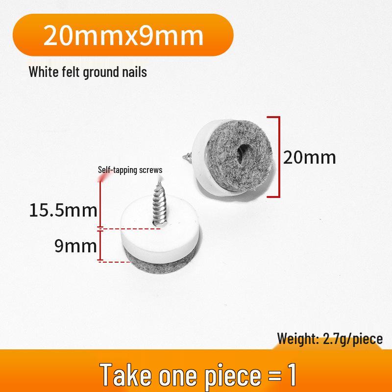 Thickened Silent Anti-slip Furniture Floor Pads: Moisture-proof Felt Nail Protectors for Tables, Chairs, Sofas, Cabinets.
