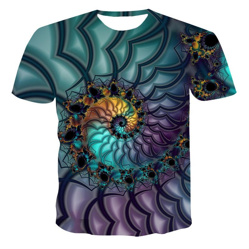 New Men's Short Sleeved Summer 3D Personalized Printed Current Design T-shirt