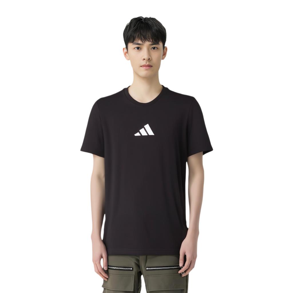 adidas Round Neck Comfortable Pullover Sports Short Sleeve T-Shirt Men Tops Black FN1730