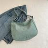Cotton Corduroy Shoulder Bag for Women Large Capacity Crossbody Purse Jelly Style Daily Tote