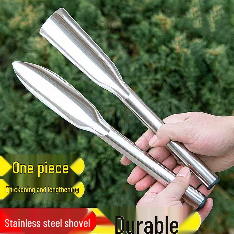 Compact Stainless Steel Gardening Shovel for Planting Flowers, Vegetables, and Digging.