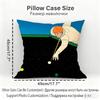 Planet Illustration Cushion Cover Household Decoration Linen Sofa Cushion Cover: Skin-Friendly & Breathable With Invisible Zippe
