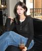 MIND BRIDGE WOMEN [W] Henley Neck Layered Knit - 2 Colors