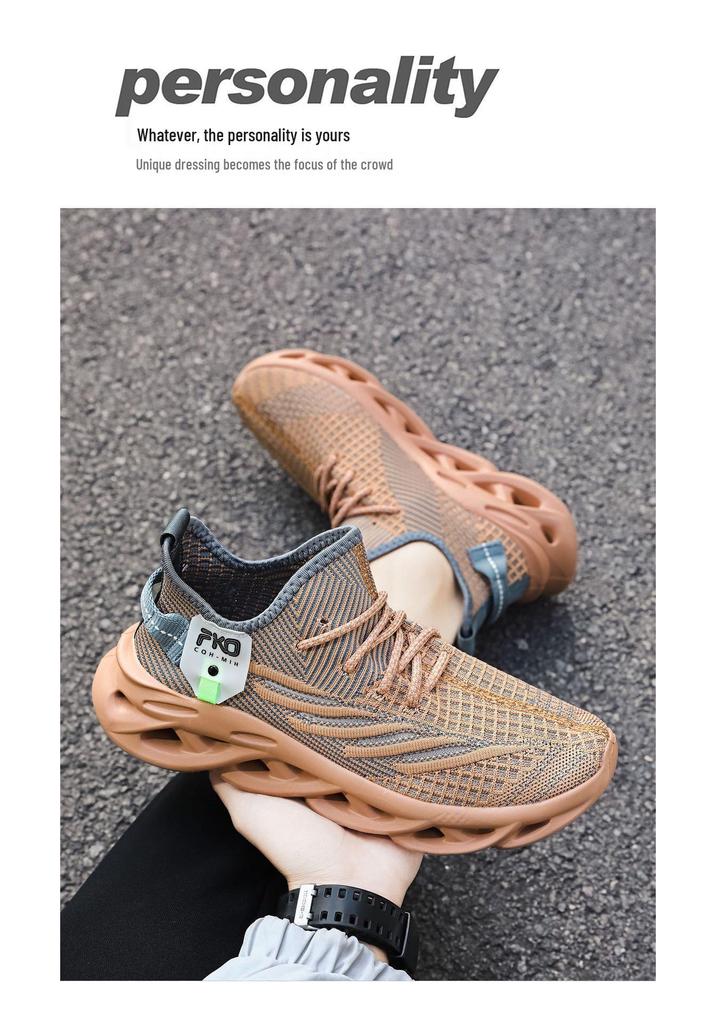Unisex Coconut Flyknit Breathable Blade Sole Casual Sports Shoes