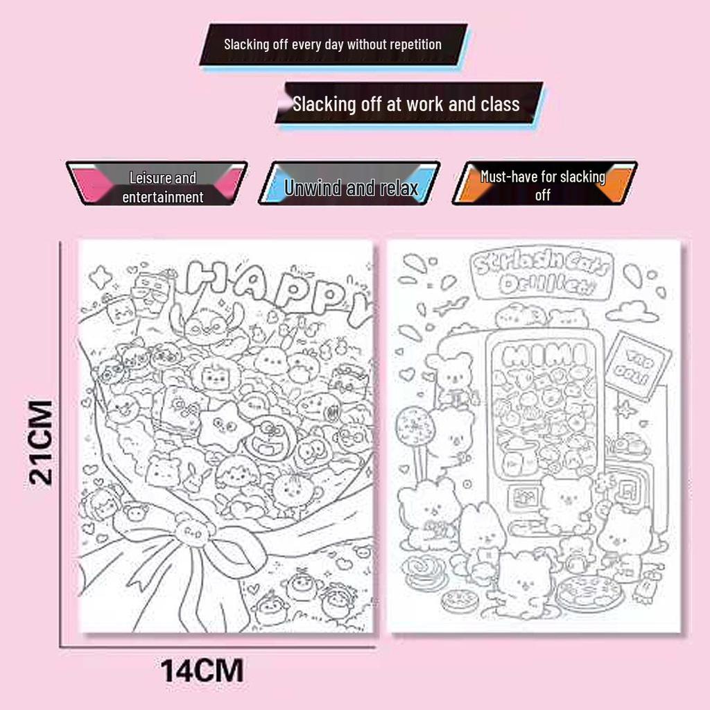 30-Piece Simple Sketch and Doodle Practice Set for Stress Relief and Creative Exploration