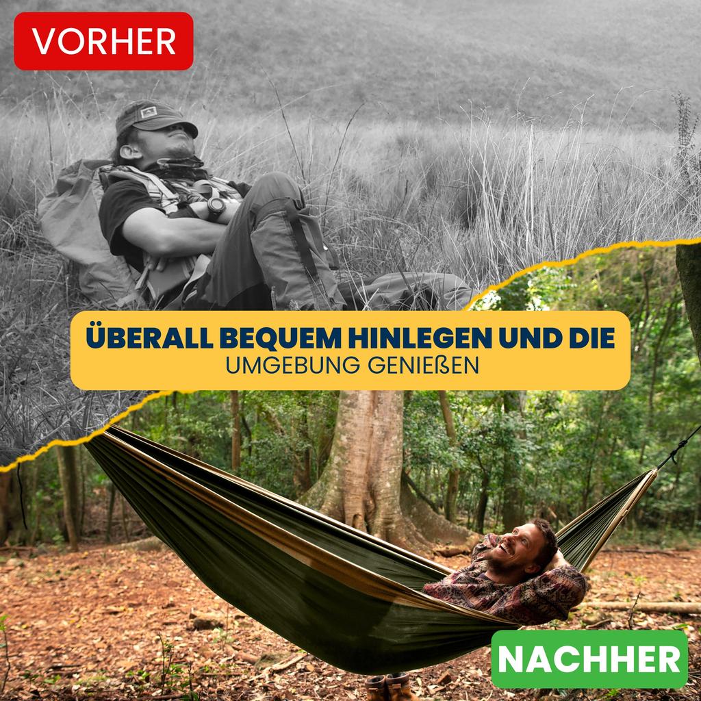 Ticket To The Moon Original Outdoor Camping Army Japanese 41036 Hammock, Green/Brown (Official Product)
