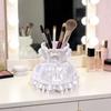 Boîte de rangement pour pinceaux de maquillage Forme de robe de princesse Porte-stylo imprimé en 3D