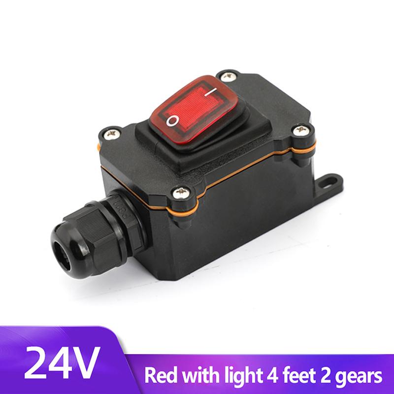 Waterproof Inline Switch Ip67 Waterproof Inline Switch 12-24V/220V Dc 25A High Current Power Waterproof Switch