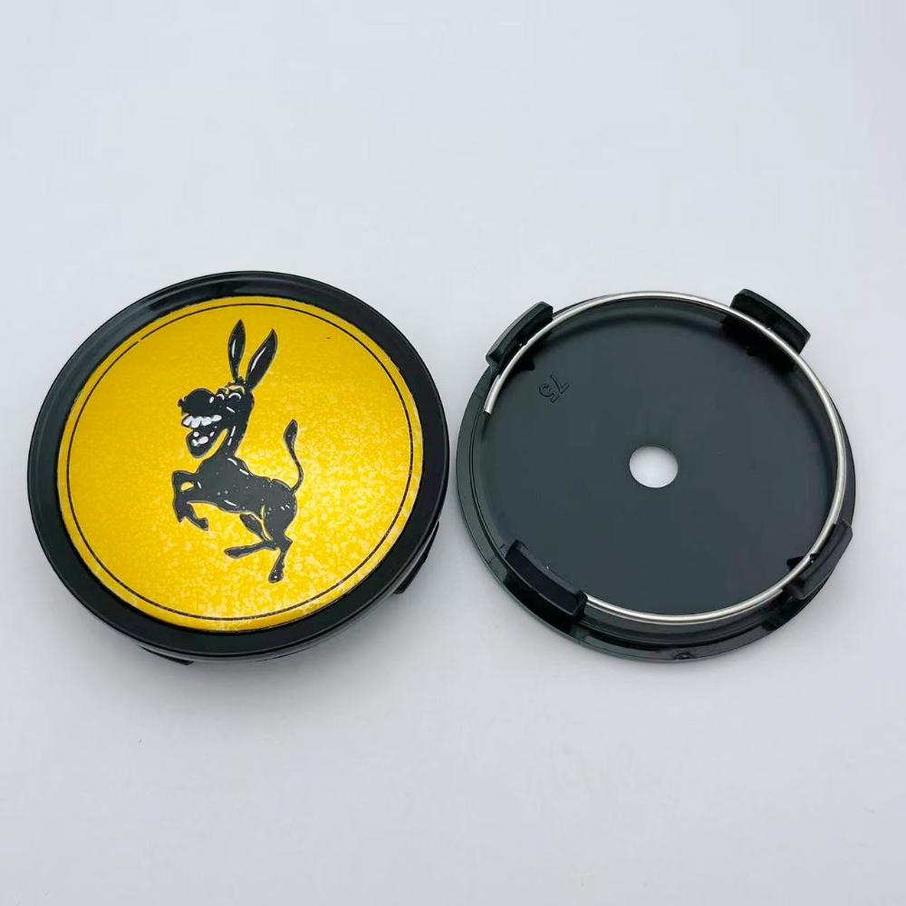 4pcs 75mm O.D / 70MM I.D Donkey Logo Emblem Car Wheel Center Caps Wheels Hub Cap Hubcaps Auto Rims Dust Cover Car Accessories