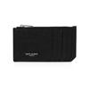 Saint Laurent Card Holder Caviar Zipper 609362 BTY0N 1000