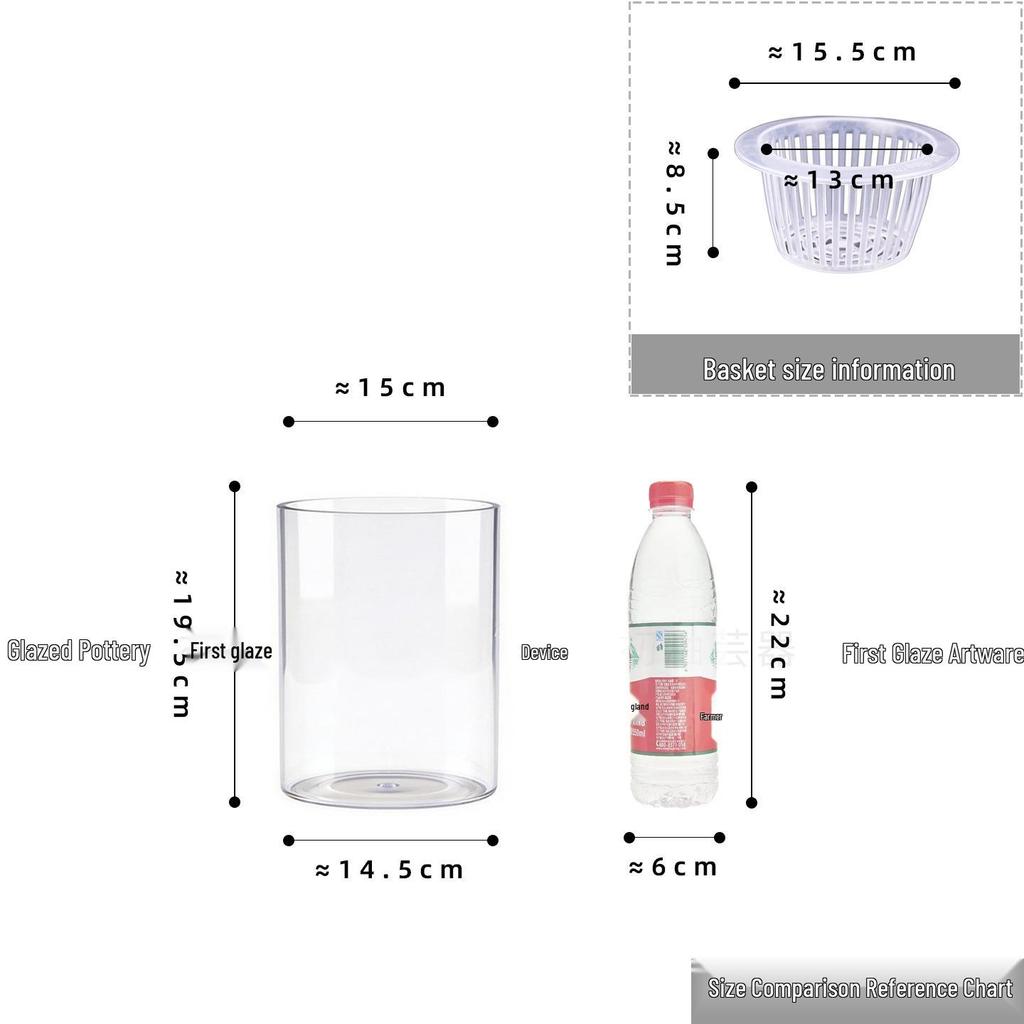 Large Transparent Vase for Hydroponic Plants: Coin Plant, Orchids, Money Tree, Plastic Flower Pot