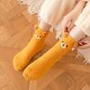 Women Winter Warm Fluffy Socks Home Floor Sleep Kawaii 3D Bear Cute Animal Thick Fleece Fuzzy Sock Japanese Fashion Korean Style