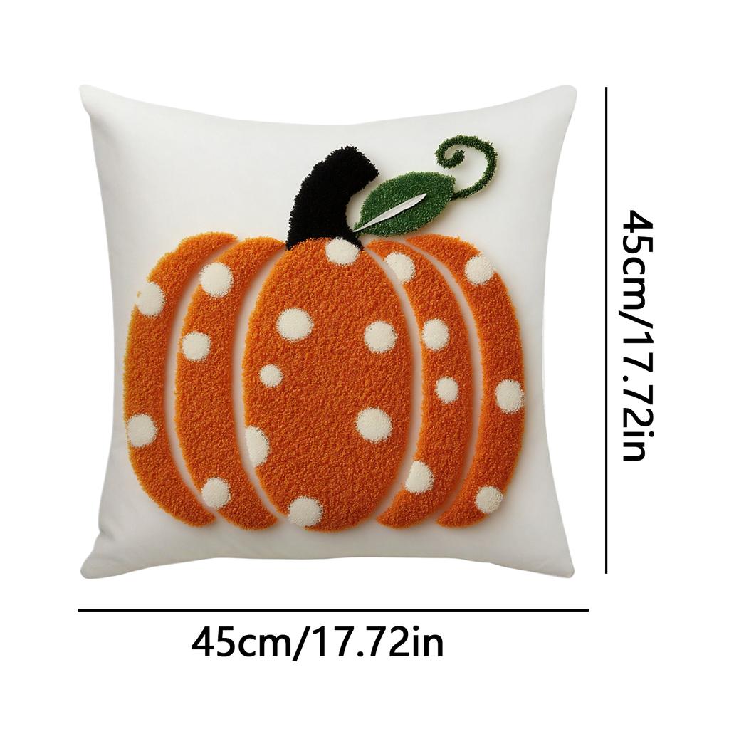 1PC Halloween Pillow Covers Decorative Pumpkin Pattern Pillowcase Soft Plush Faux Wool Cushions for Home Sofa Halloween Decor