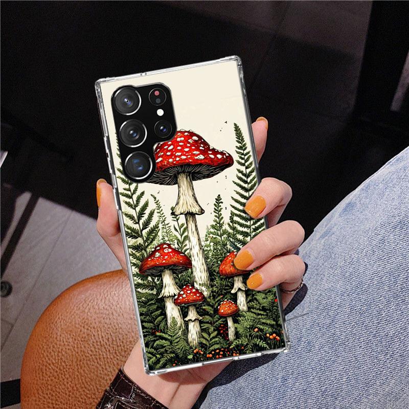 Colorful Mushroom Phnoe Case for Samsung Galaxy S26 S25 Edge S23 S24 Ultra S22 Plus S21 S20 FE Unique Cover Soft Coque Galaxy S2