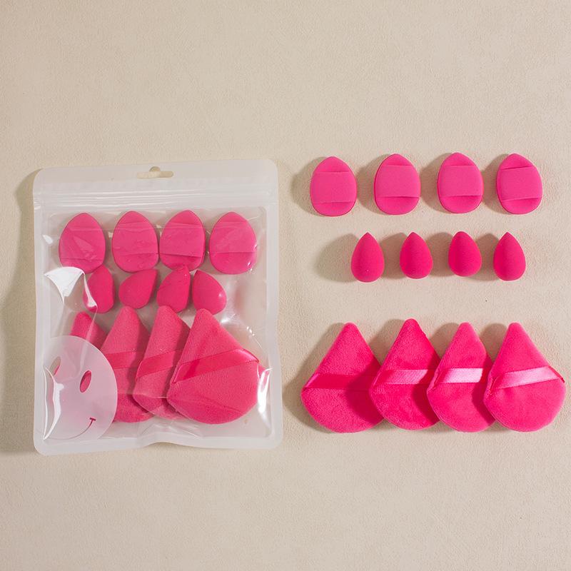 Solid Color 12-piece Puff Set Beauty Blender Thumb Puff Cotton Puff Mini Puff Set Makeup Tool