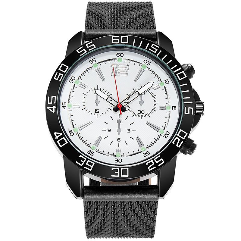 

Boys Large Dial Adhesive Mesh Belt Watch, Men S Casual Business Luminous Watch белый