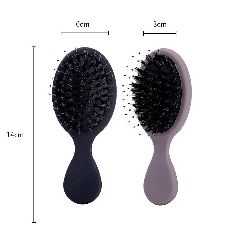 High Quality Customized Logo Personalized Air Cushion Mini Baby Hair Travel Size Boar Bristles Hairbrush