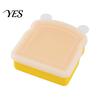 Portable Breakfast Box Silicone Sandwich Holder Lunch Box, Microwave Safe Food Container for Bread Keeper Work Toast, Leak-Proof Bento School,