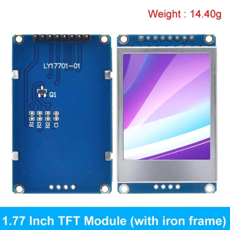 Fast speed SPI Interfaces TFT LCD Screen 1.77inch ST7735 Driver 128x160 Resolution for Microcontroller Data Visualization