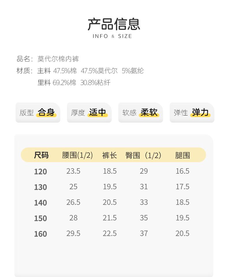 Yingbolun Boys' Antibacterial Triangle Underwear