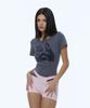 Gillaakaibeu Danger Girl Crop T-Shirts_Navy